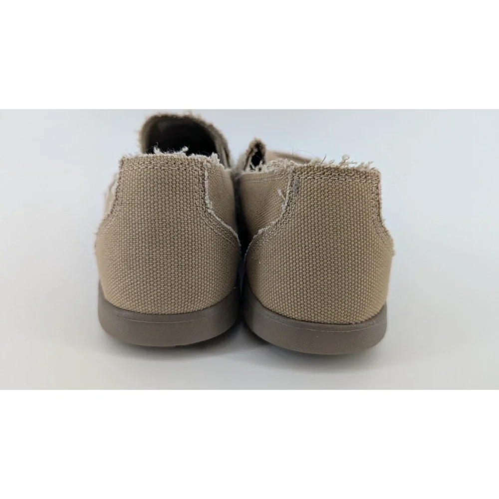 Crocs Santa Cruz Mens Size 8 Khaki Canvas Slip On Loafers  display picture 1